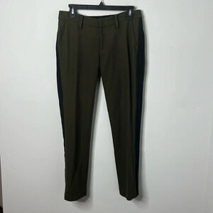 Laveer Green Wool Side Stripe Trousers